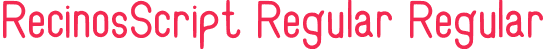 RecinosScript Regular Regular